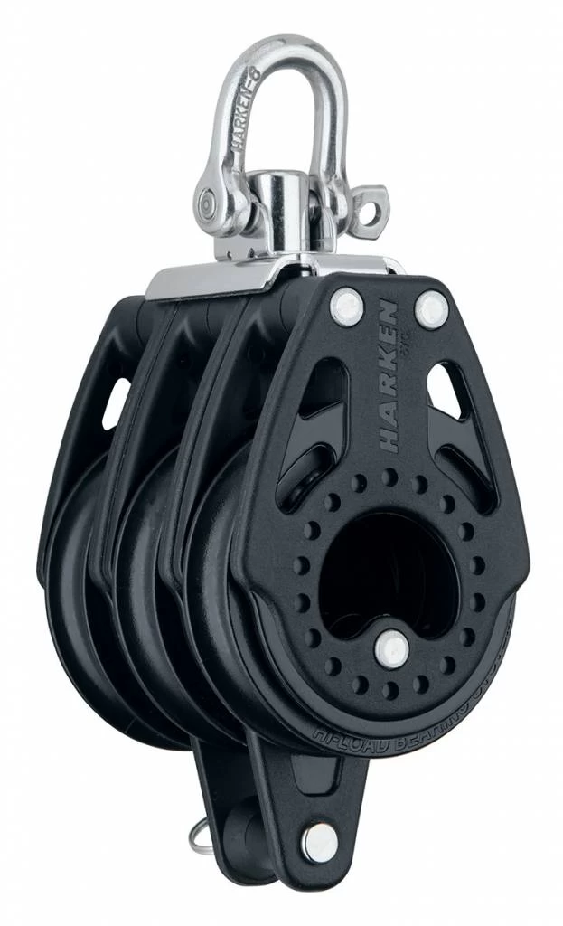 Harken Block 57mm Carbo Triple With Becket 3 Harken Block 57mm Carbo Triple With Becket